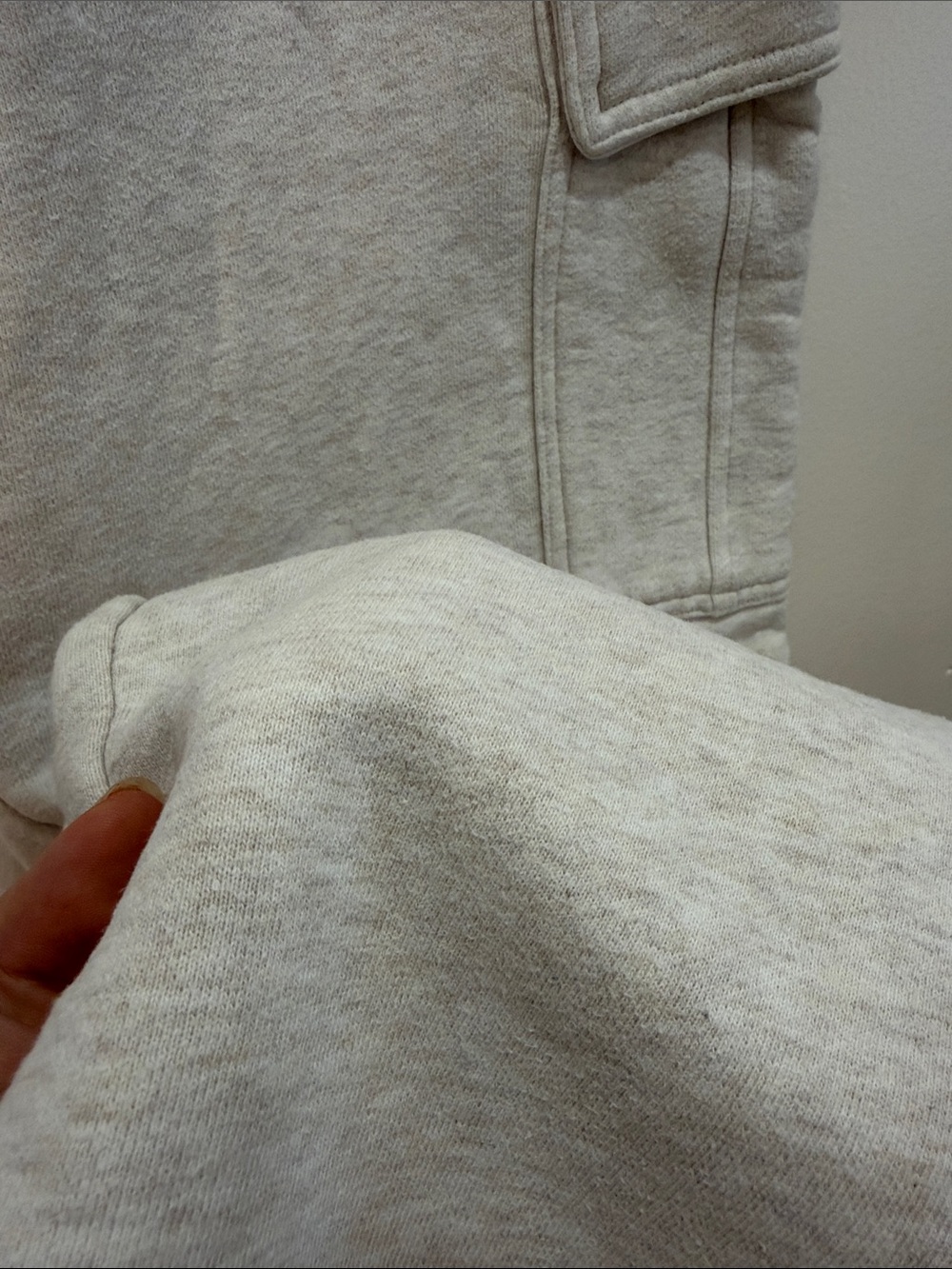 TNA Cozy Fleece Mega Cargo Pants in Heather Ecru - Picture 5 of 12